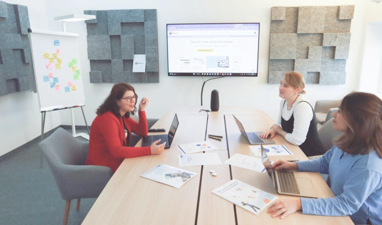 Students working on testing projects in our modern learning environment